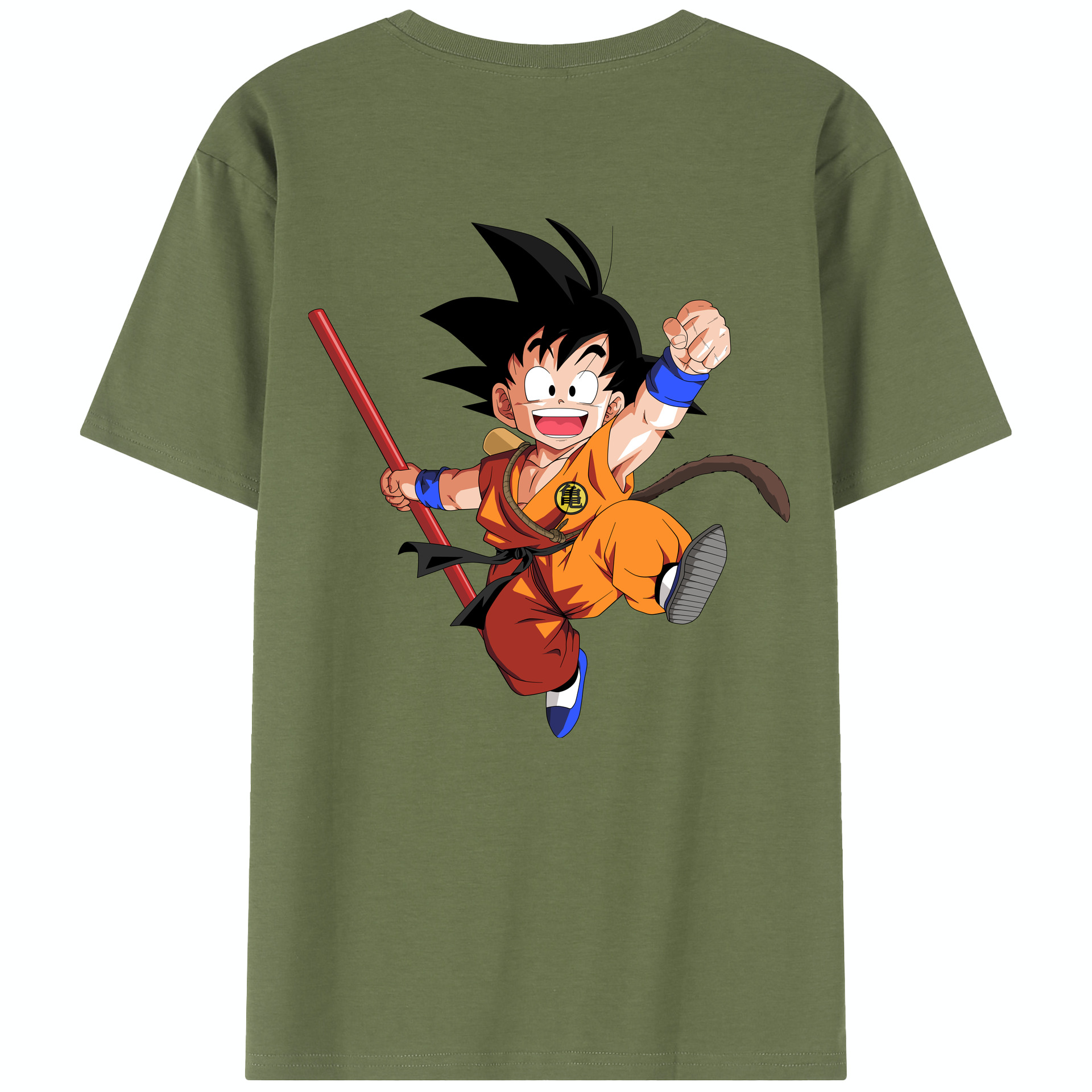 （画像用） ドラゴンボール 孫悟空（そん ごくう）Son Goku カカロット DRAGON BALL Kakarotto 綿100％半袖Tシャツ（背面プリント）